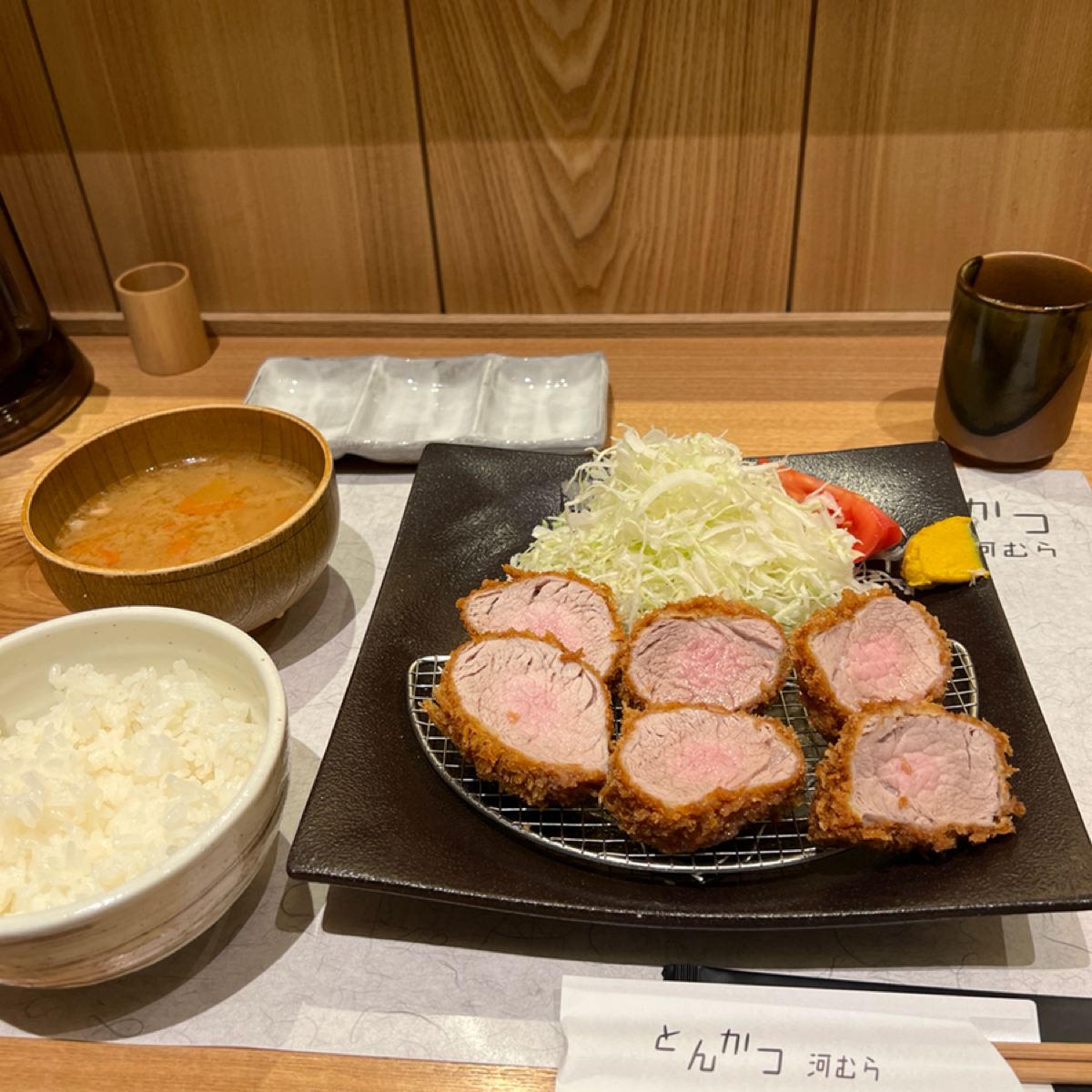 とんかつ河むら 麻布台ヒルズ店 のレストランの写真：Special Pork Fillet Tonkatsu ¥3000
(Deep fried por by七咪 