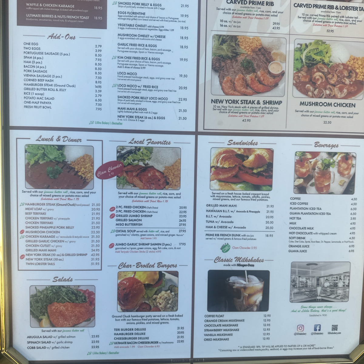 Menu image of Liliha Bakery Waikiki:  shot by DeniseWang
