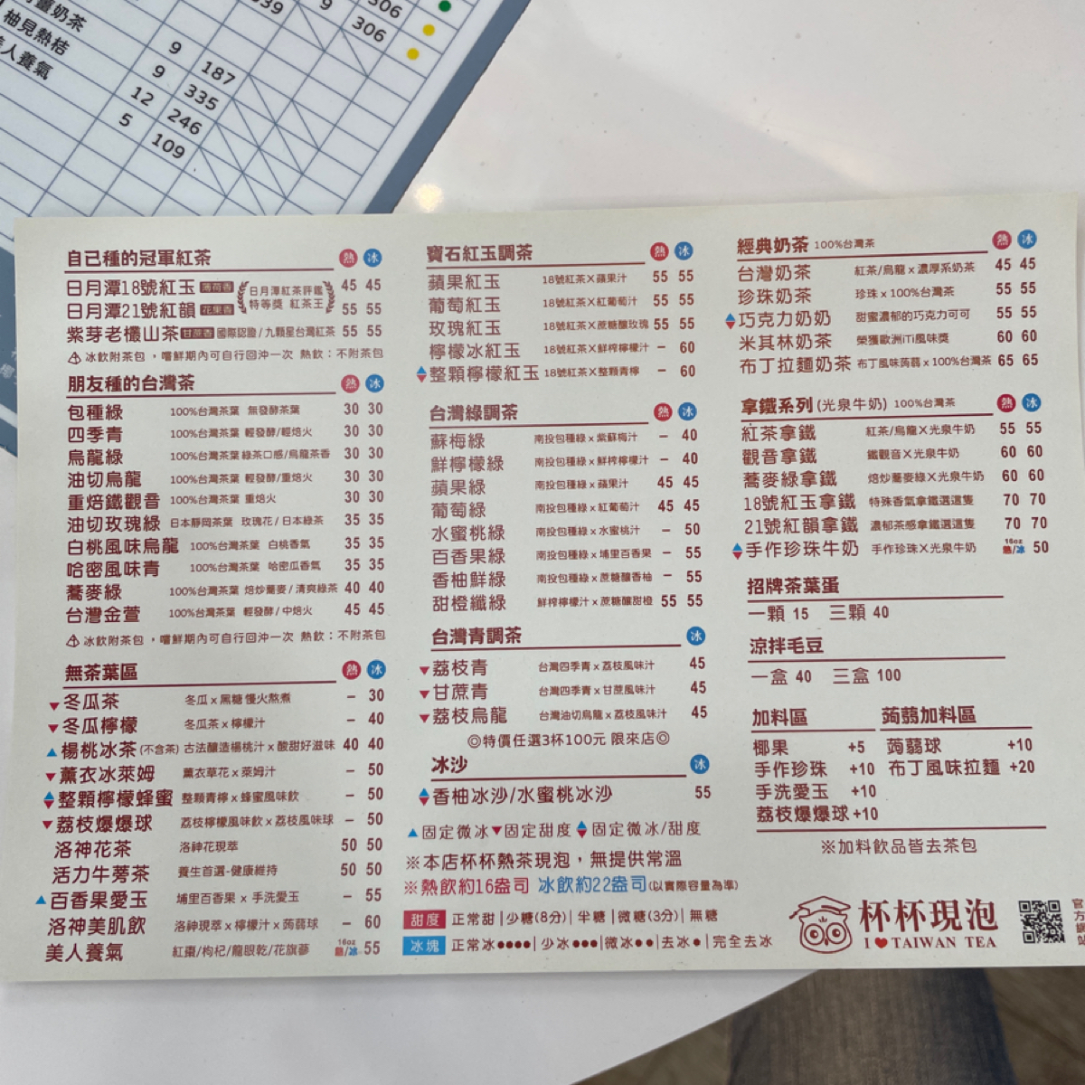 貓頭鷹茶森林 北屯店 的菜單圖片： 由一刻又一嗑 拍攝