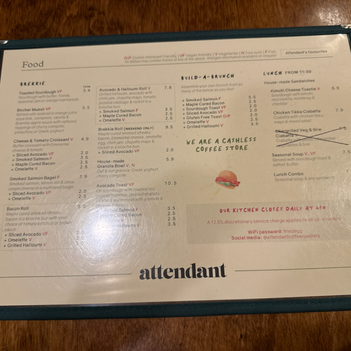 Menu image of Attendant Coffee Roasters Fitzrovia:  shot by alina