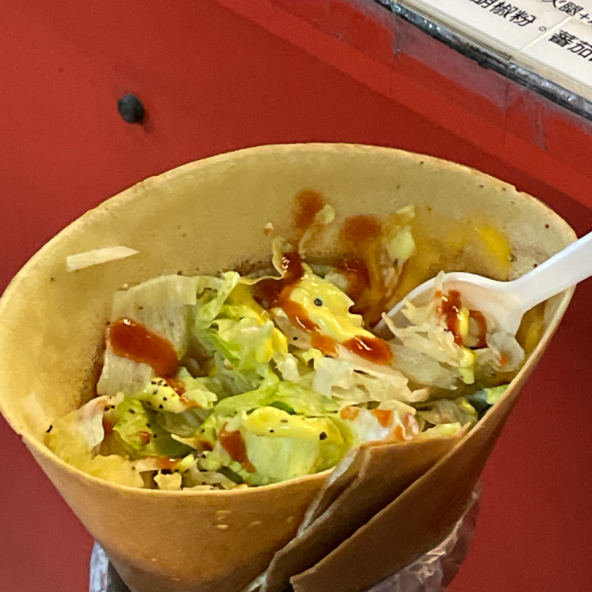 Meal image of 奈司可麗餅專賣店: 燻雞玉米可麗餅 滿滿的餡料，還有起司的香味！ shot by Freddy Liu