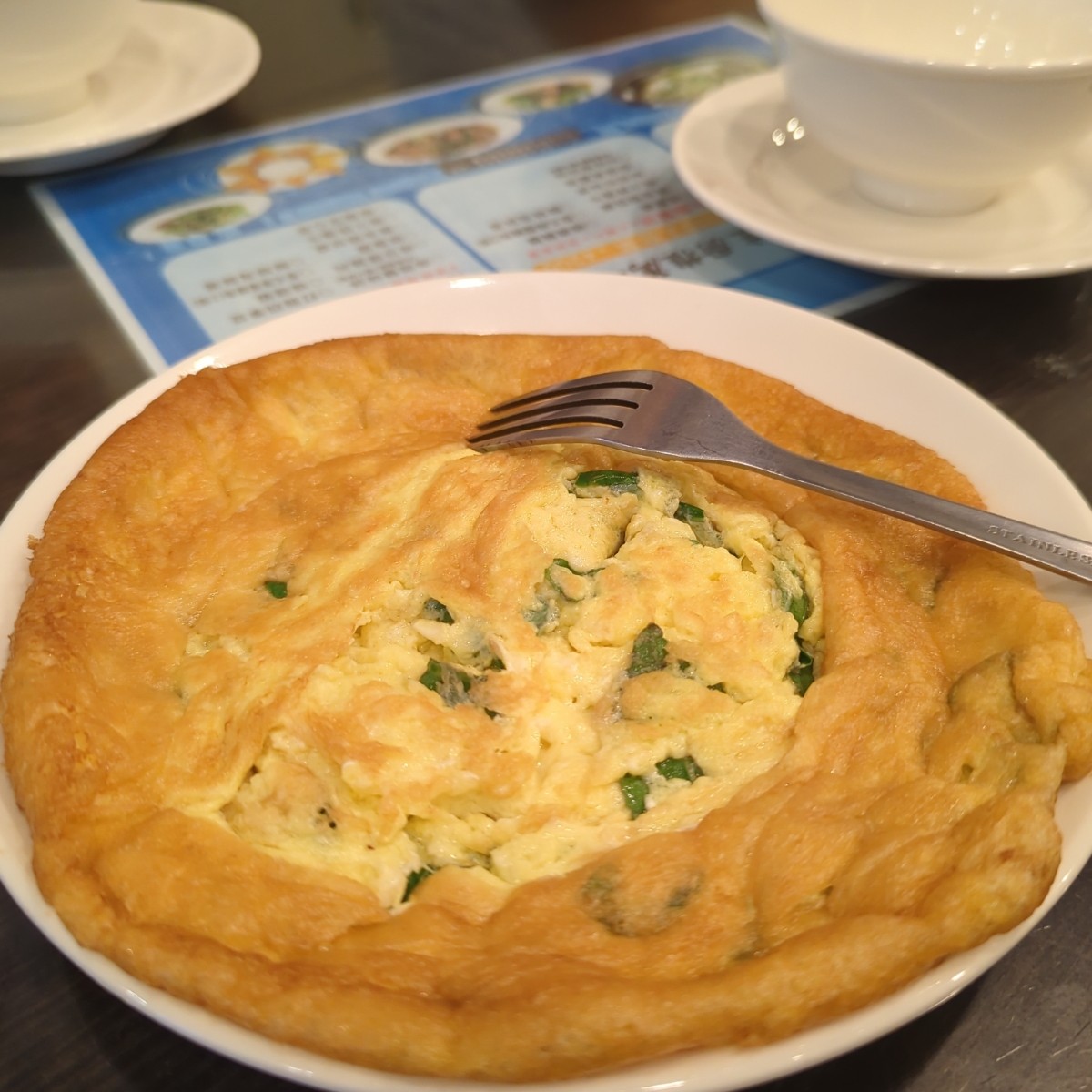 泰源中泰料理 のレストランの写真：🥚九層塔烘蛋 小 $120
第一道菜就是這個九層塔烘蛋，雞蛋嫩滑，九層塔的香氣融入其內，蛋香與九層 by美食玩很大 