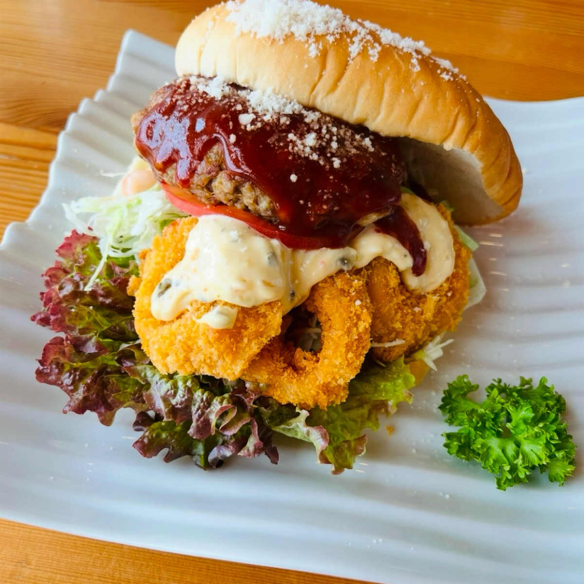 晴ル家 のメニューの写真：角島バーガー byはらぺこちゃん 