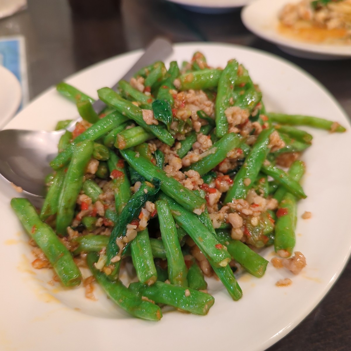 泰源中泰料理 のレストランの写真：🥒打拋四季豆 小 $159
不知不覺其實打拋肉以經點了幾份，真的很下飯，滿滿的四季豆炒至翠綠脆嫩， by美食玩很大 