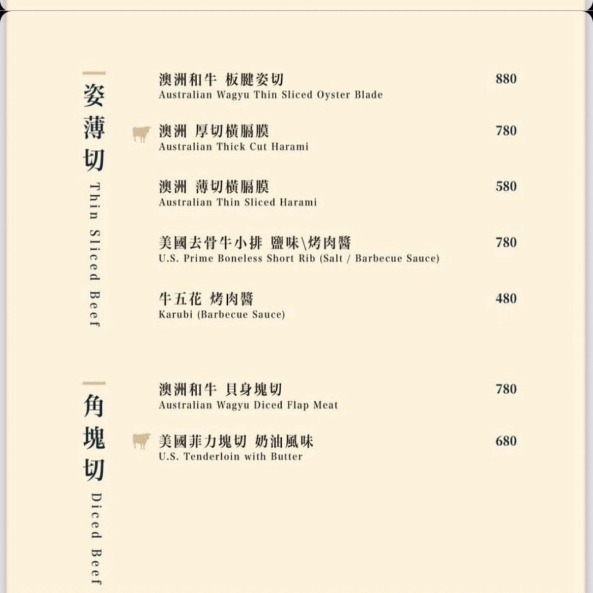 Menu image of 燒肉擔當 台南:  shot by Luna一枚小吃貨