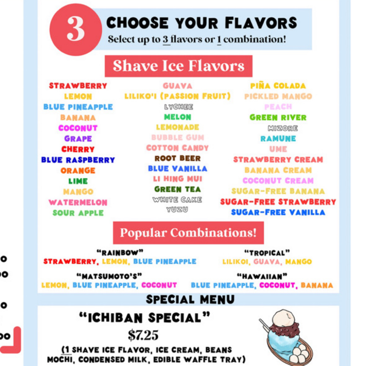 Menu image of Matsumoto Shave Ice:  shot by DeniseWang