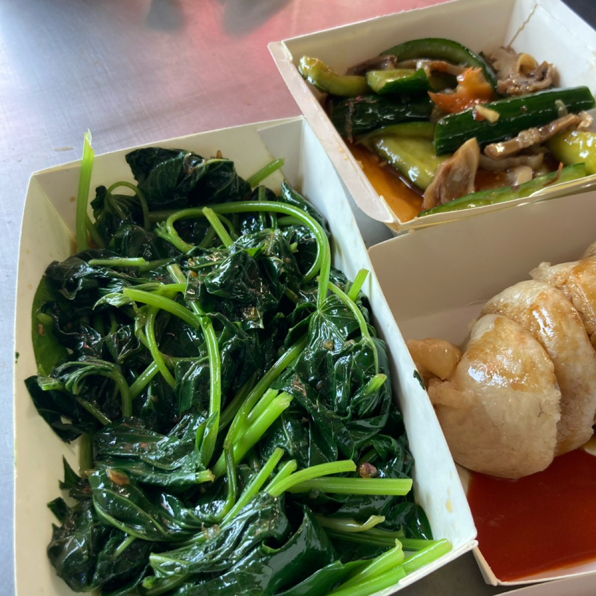 Meal image of 金字塔三角湯圓: 燙青菜-地瓜葉$50 shot by 小蛙