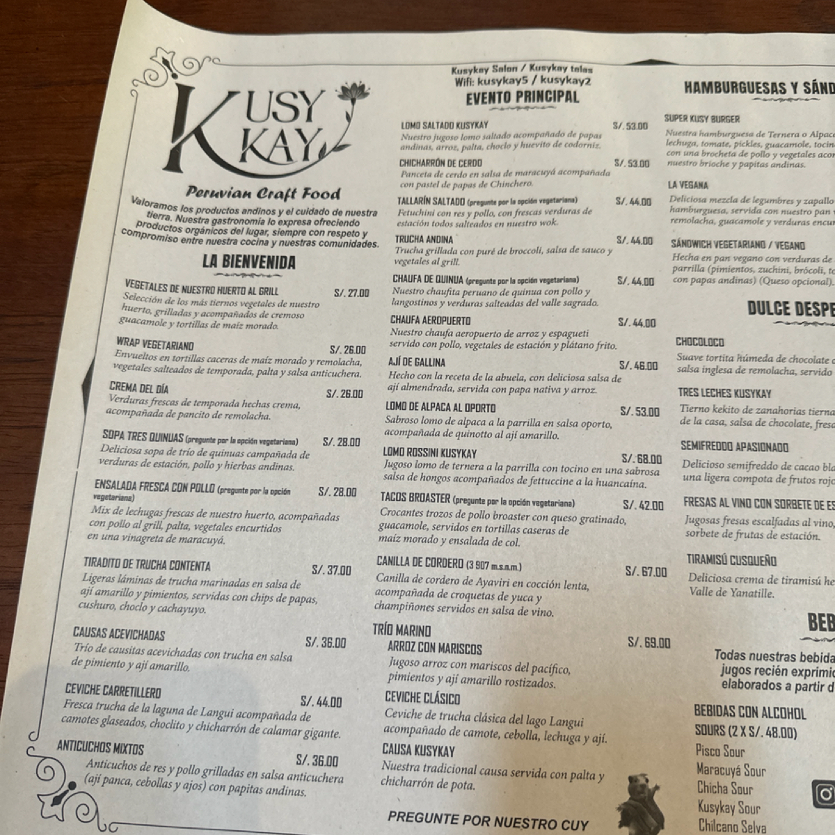 Menu image of Kukykay peruvian craft food :  shot by DeniseWang