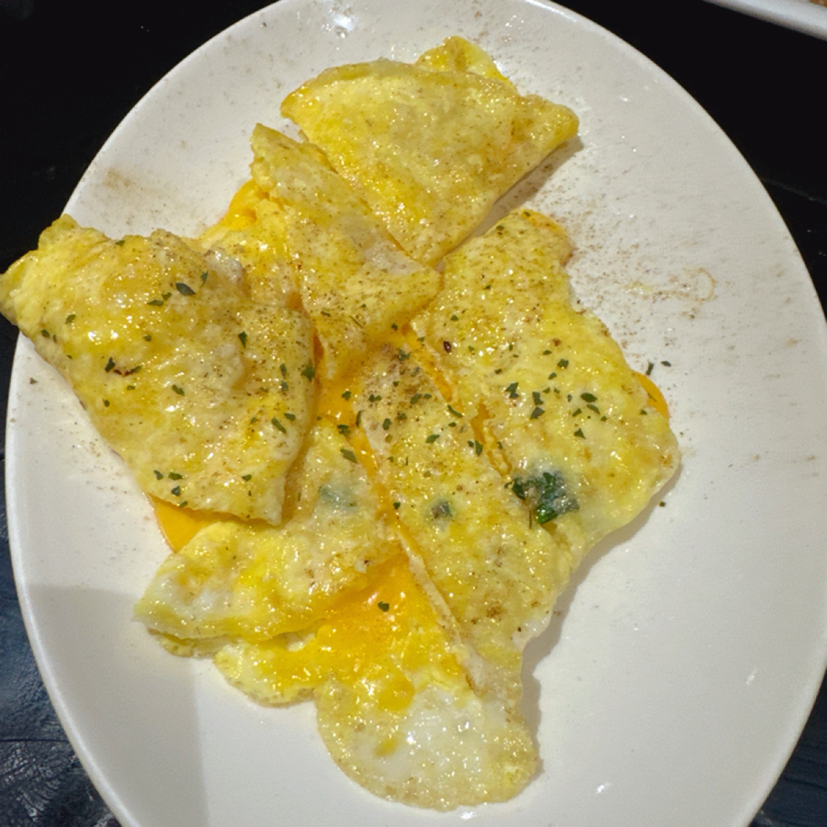 皇辰鐵板燒 的餐點圖片：起士蛋 由跟著小胖吃胖胖 拍攝