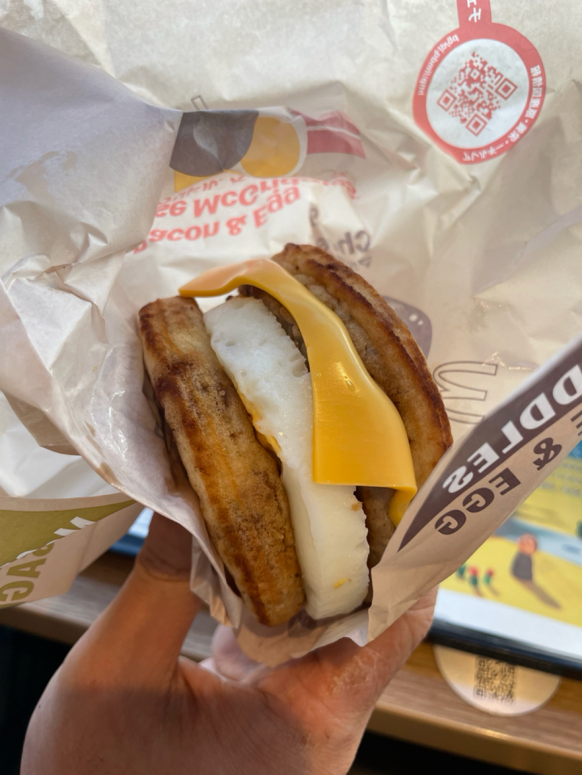 Meal image of マクドナルド 烏丸五条店: 豬肉蛋起司鬆餅堡 shot by 乃子過日子