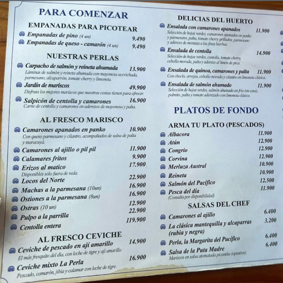 Menu image of La perla del Pacífico:  shot by DeniseWang