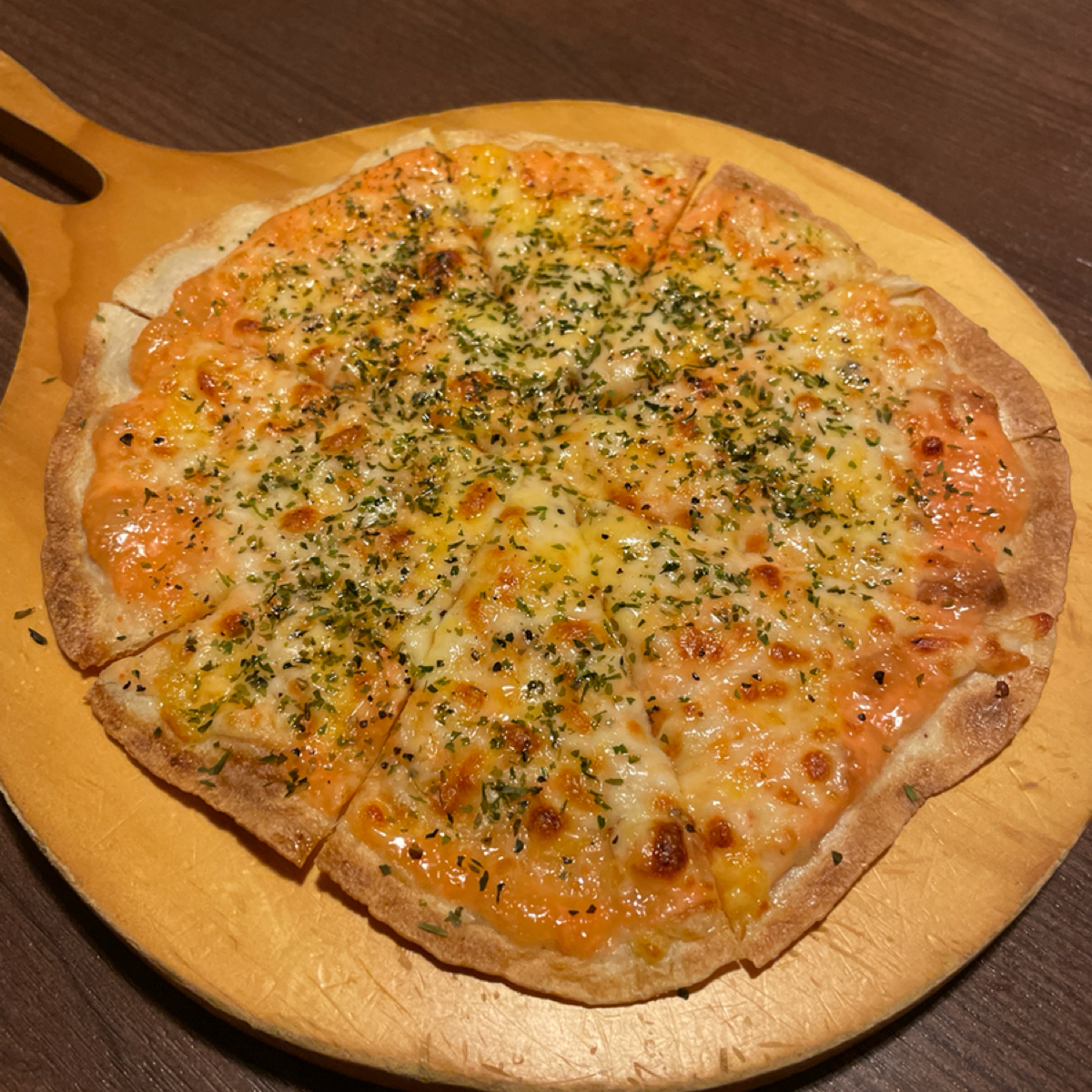 Meal image of 九日味噌燒肉丼專門店: 東京明太子起司烤餅$90

我們的聚餐有一半是為了它來的！
眾多人口碑好評的一道！但真的值得它的評價 shot by 一刻又一嗑