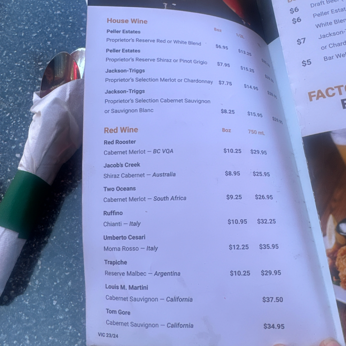 Menu image of The Old Spaghetti Factory:  shot by DeniseWang