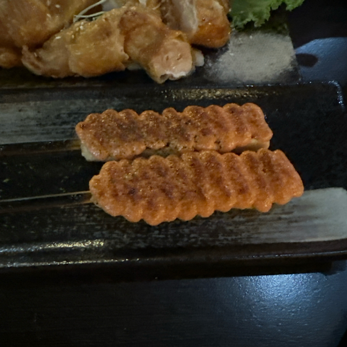 老串角居酒屋-板橋江子翠店 のレストランの写真：明太子雞肉串 by銘 