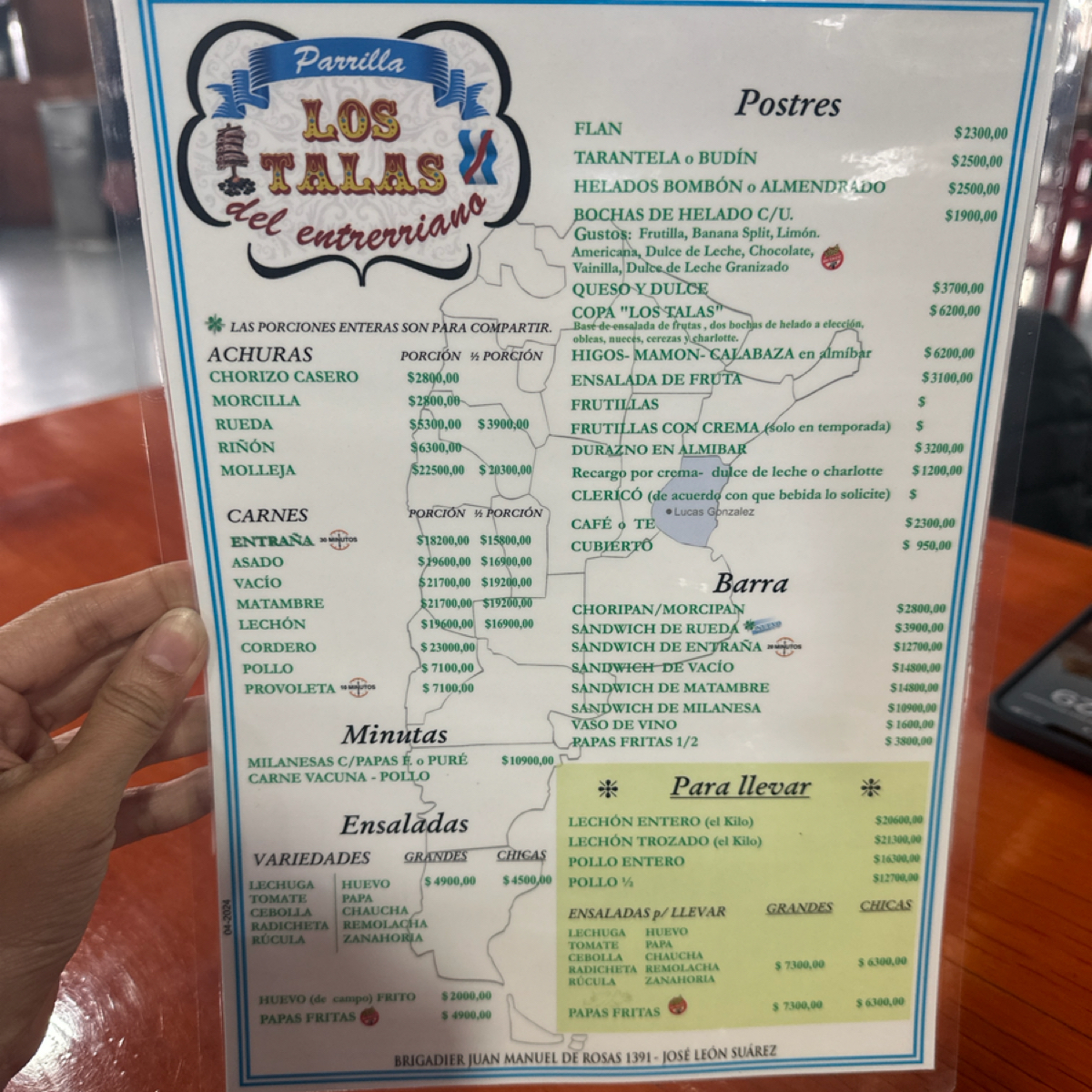 Menu image of Parrilla Los Talas:  shot by DeniseWang
