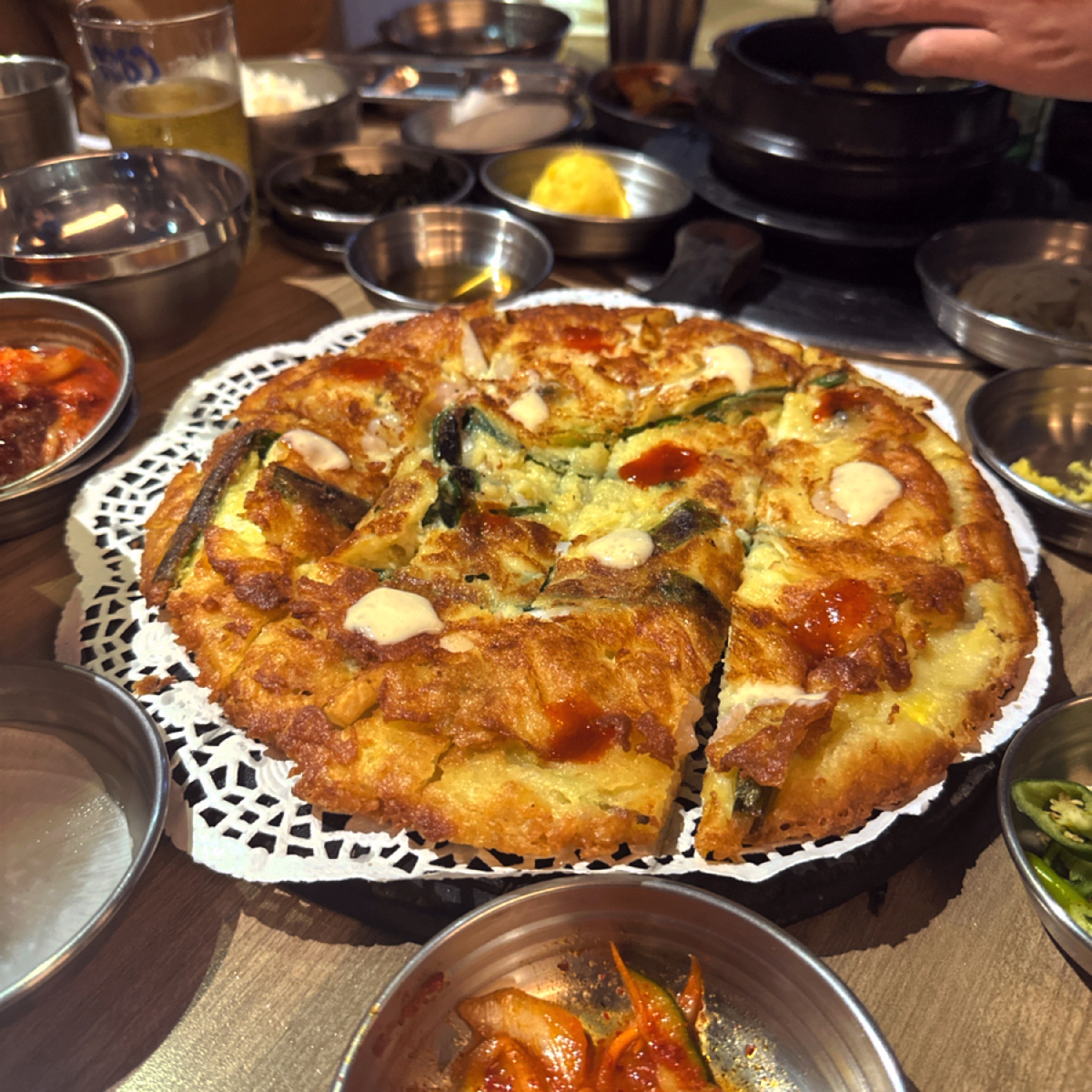 Meal image of 台韓民國 韓式燒肉店: 海鮮煎餅，我覺得普，而且是澱粉炸彈💣 shot by 阿波卡