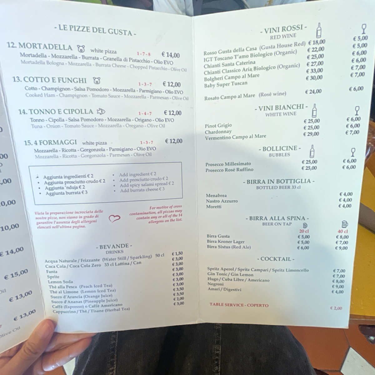 Menu image of GUSTA PIZZA:  shot by 乃子過日子