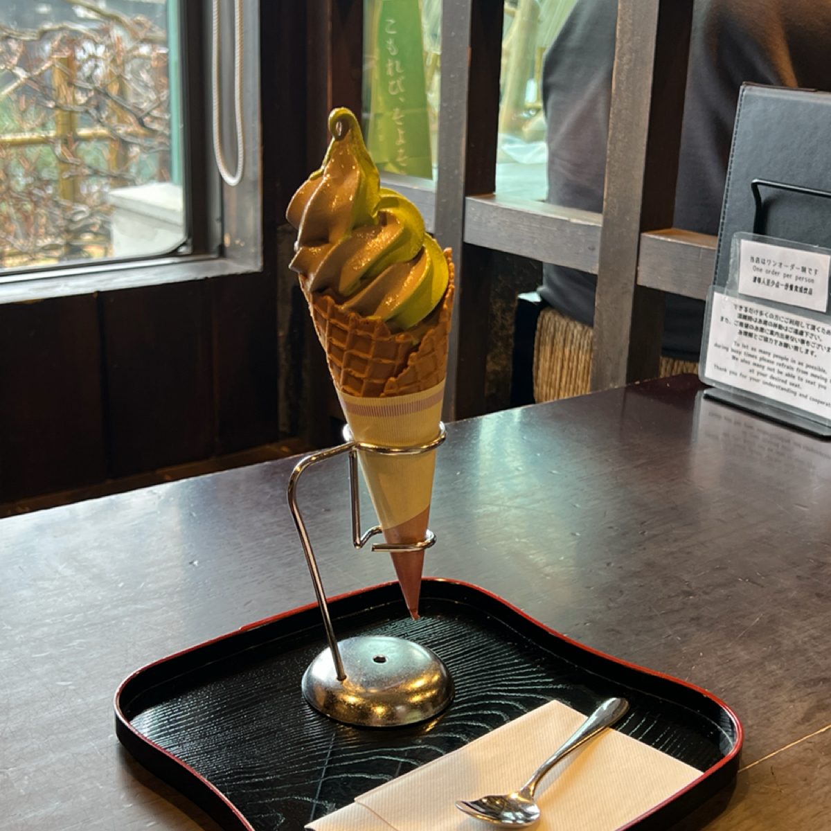Meal image of 通圓本店: 抹茶&amp;焙茶冰淇淋 shot by 七咪