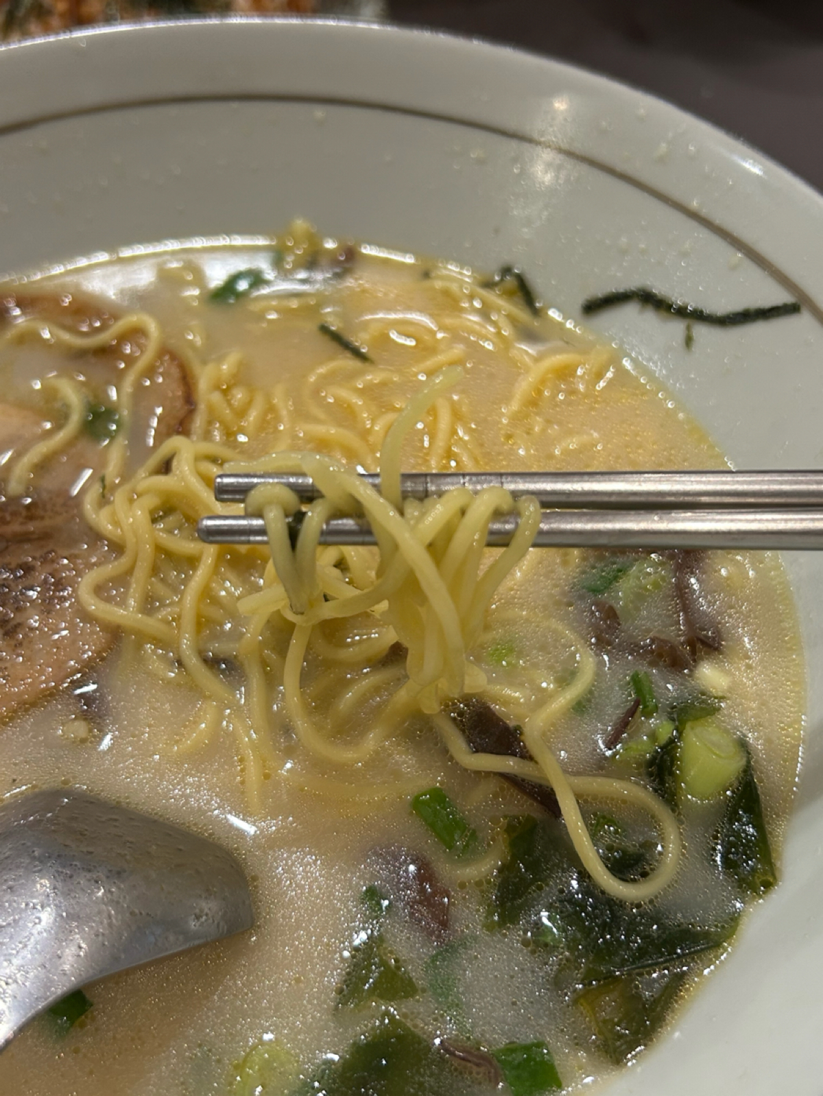 Meal image of 鬼匠拉麵 三峽大學店: 拉麵蠻細的 shot by ching
