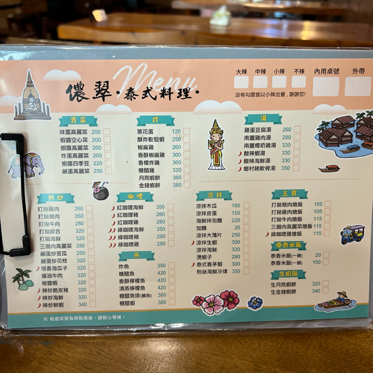 Menu image of 儂泰泰式料理 大工路店:  shot by 我是傅太太💫食樂記