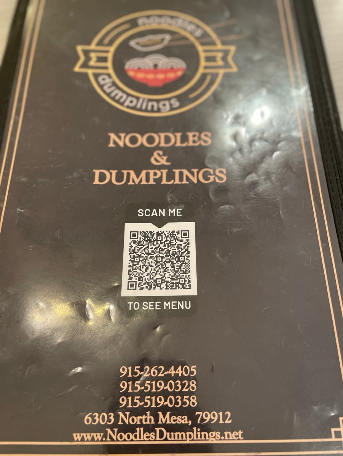 Menu image of Noodles &amp; Dumplings:  shot by Dixon