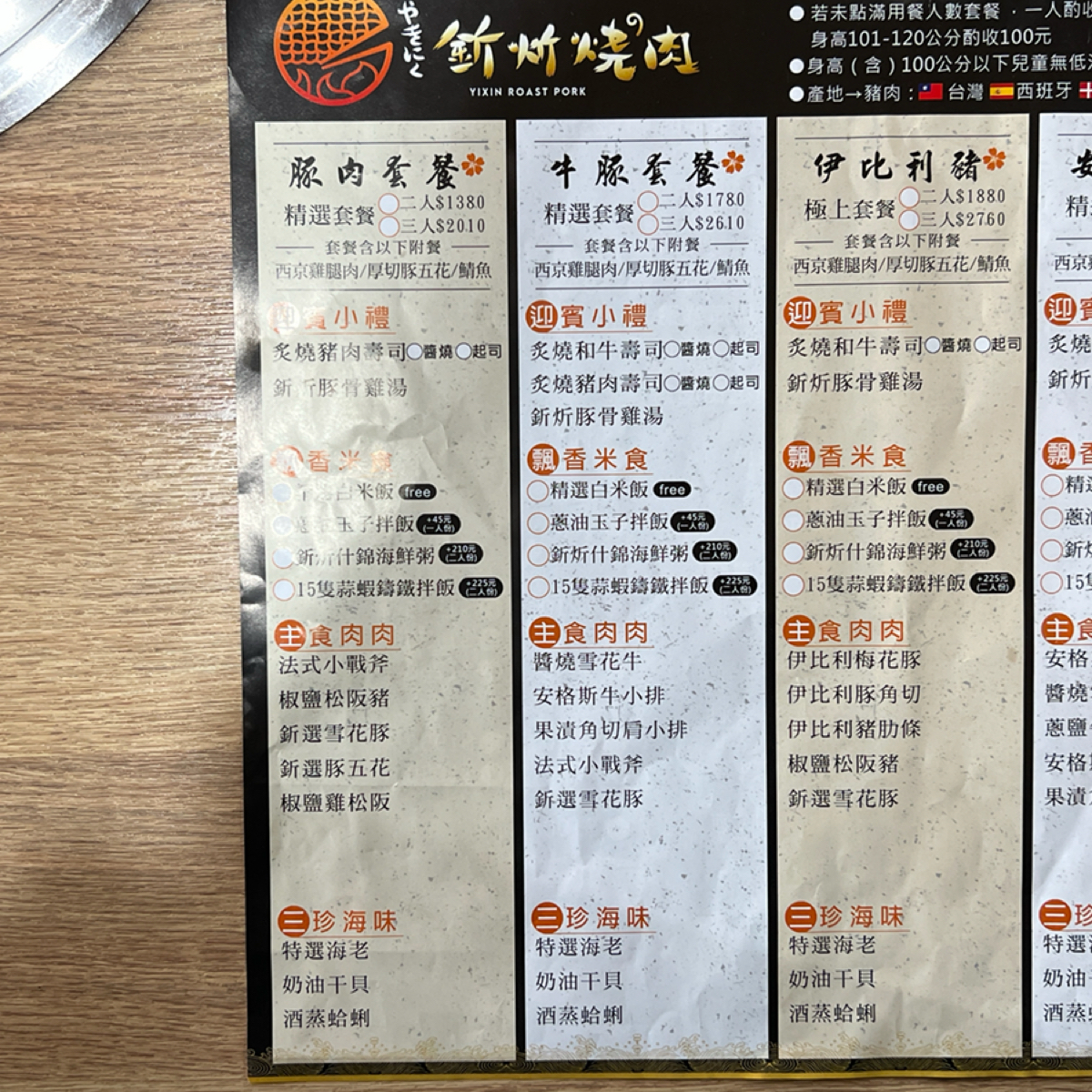 Menu image of 釿炘燒肉:  shot by Kevin