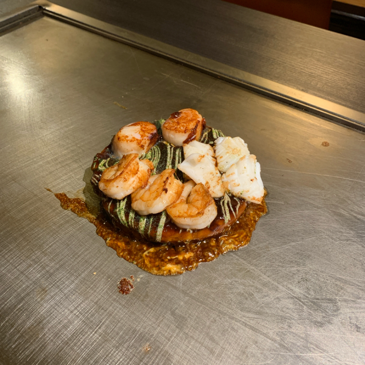 Meal image of 粉もん處 光圀 裏なんば店: 海鮮お好み焼き shot by shoko