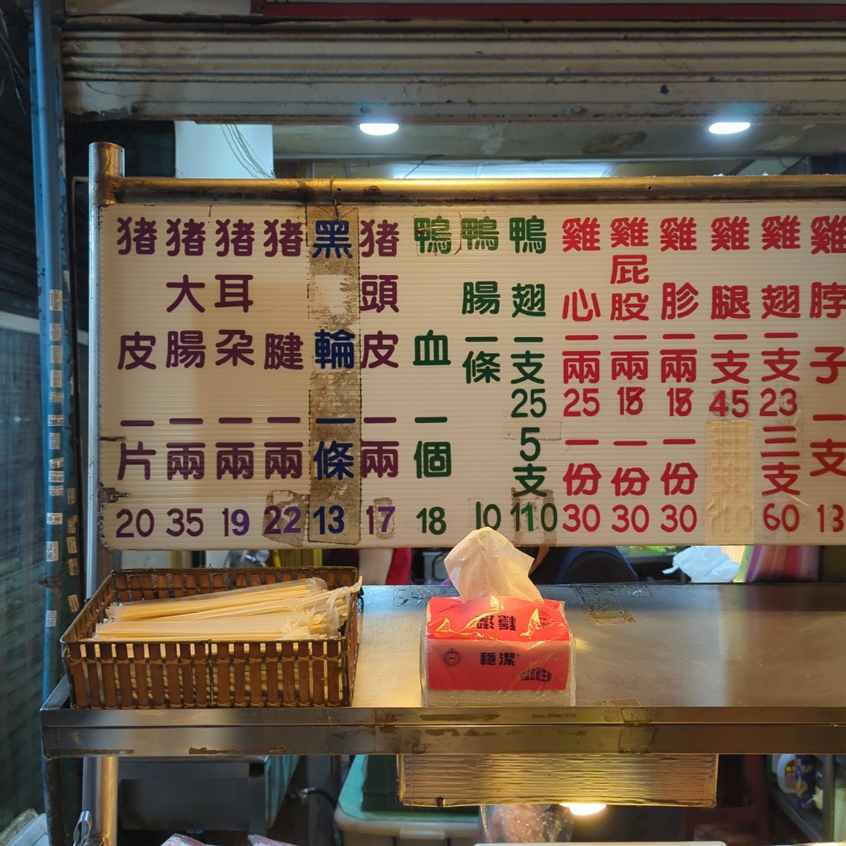 Menu image of 南機場珍香滷味: 價錢寫得清楚，不會怕被割韭菜 shot by 美食玩很大