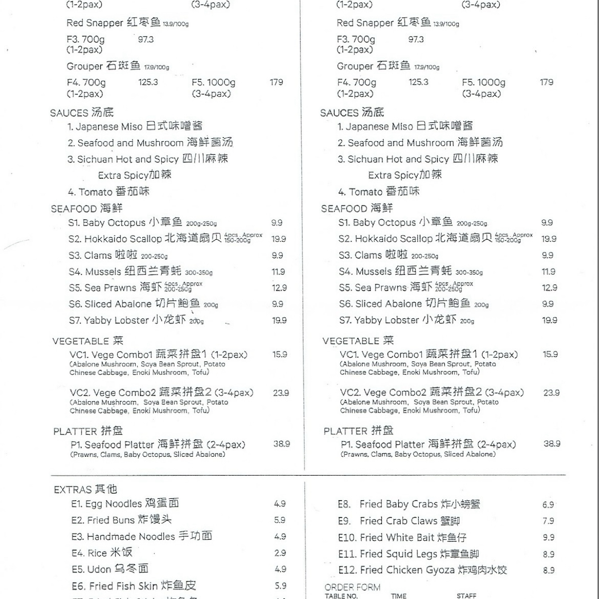 Menu image of Fat Fish 肥鱼: 菜單～ shot by Dixon