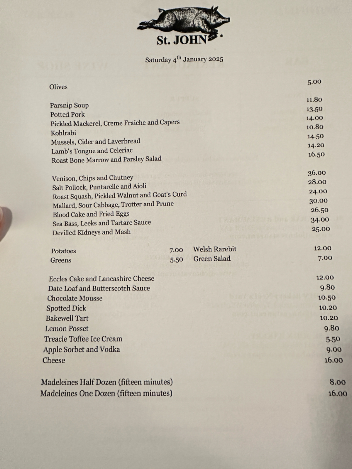 Menu image of St. John:  shot by DeniseWang