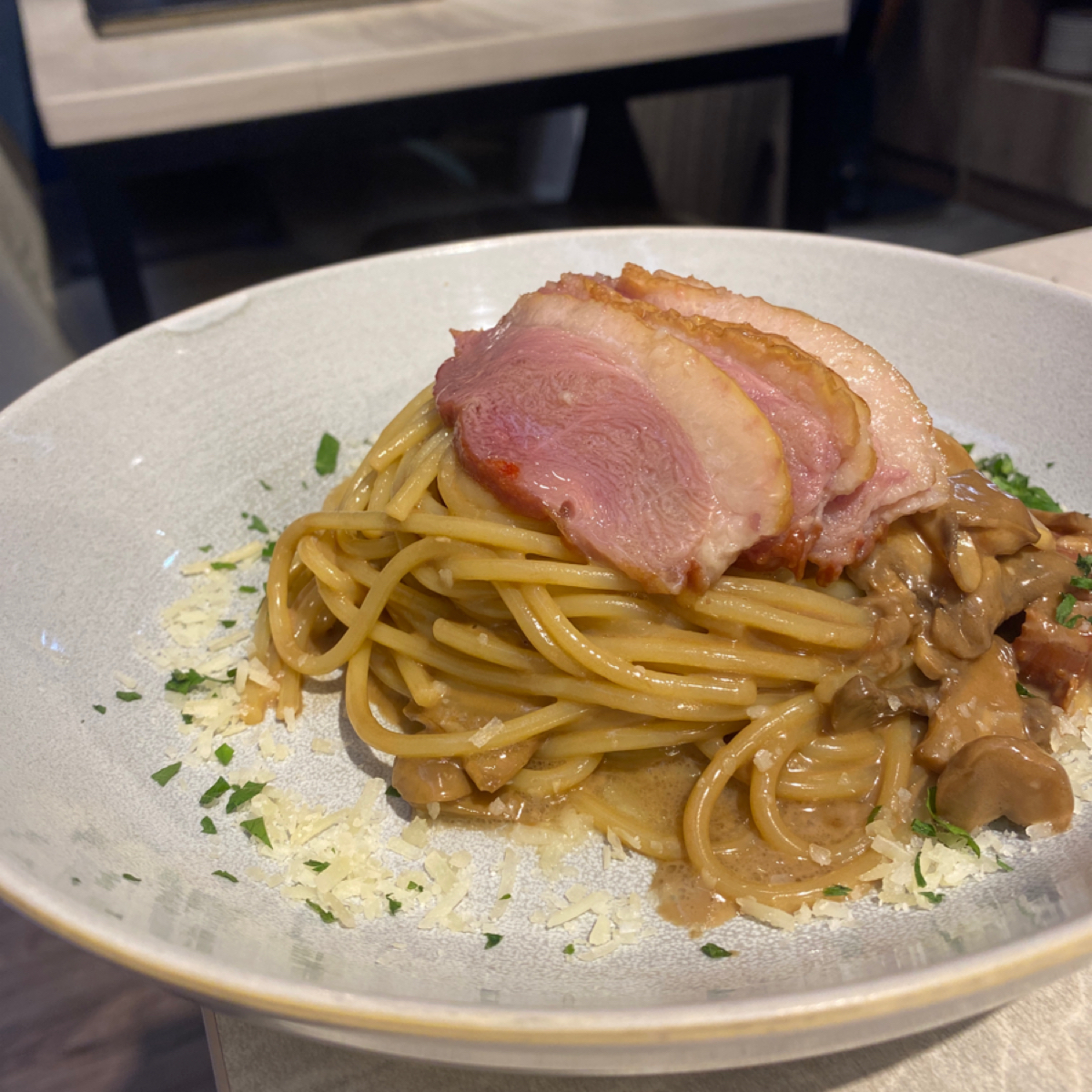 Otto Pasta Classic傳統義式餐館 的餐點圖片：巴薩米可醋鴨胸直麵 由小羊的食記 JFGT 拍攝