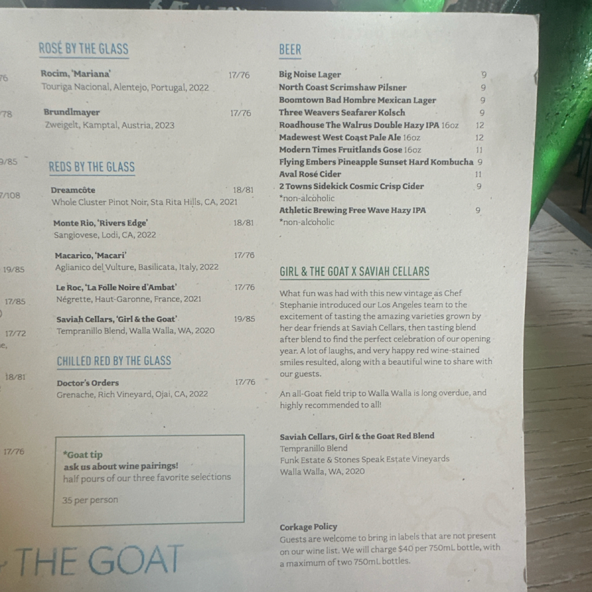 Menu image of Girl &amp; the Goat Los Angeles:  shot by DeniseWang