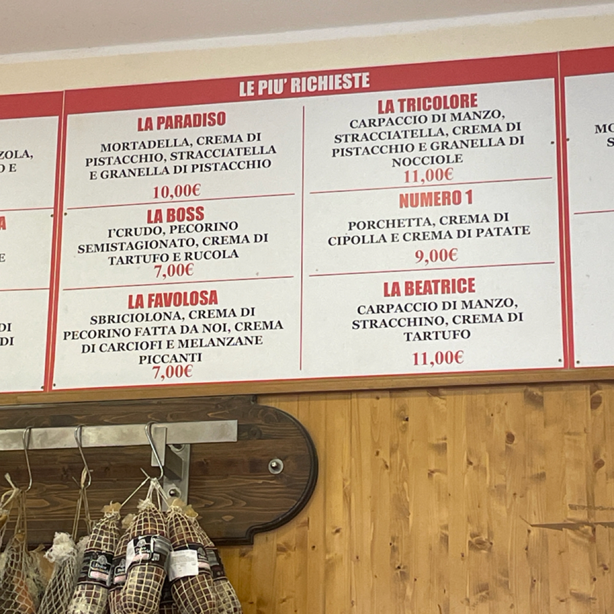 Menu image of All&#39;Antico Vinaio:  shot by 乃子過日子