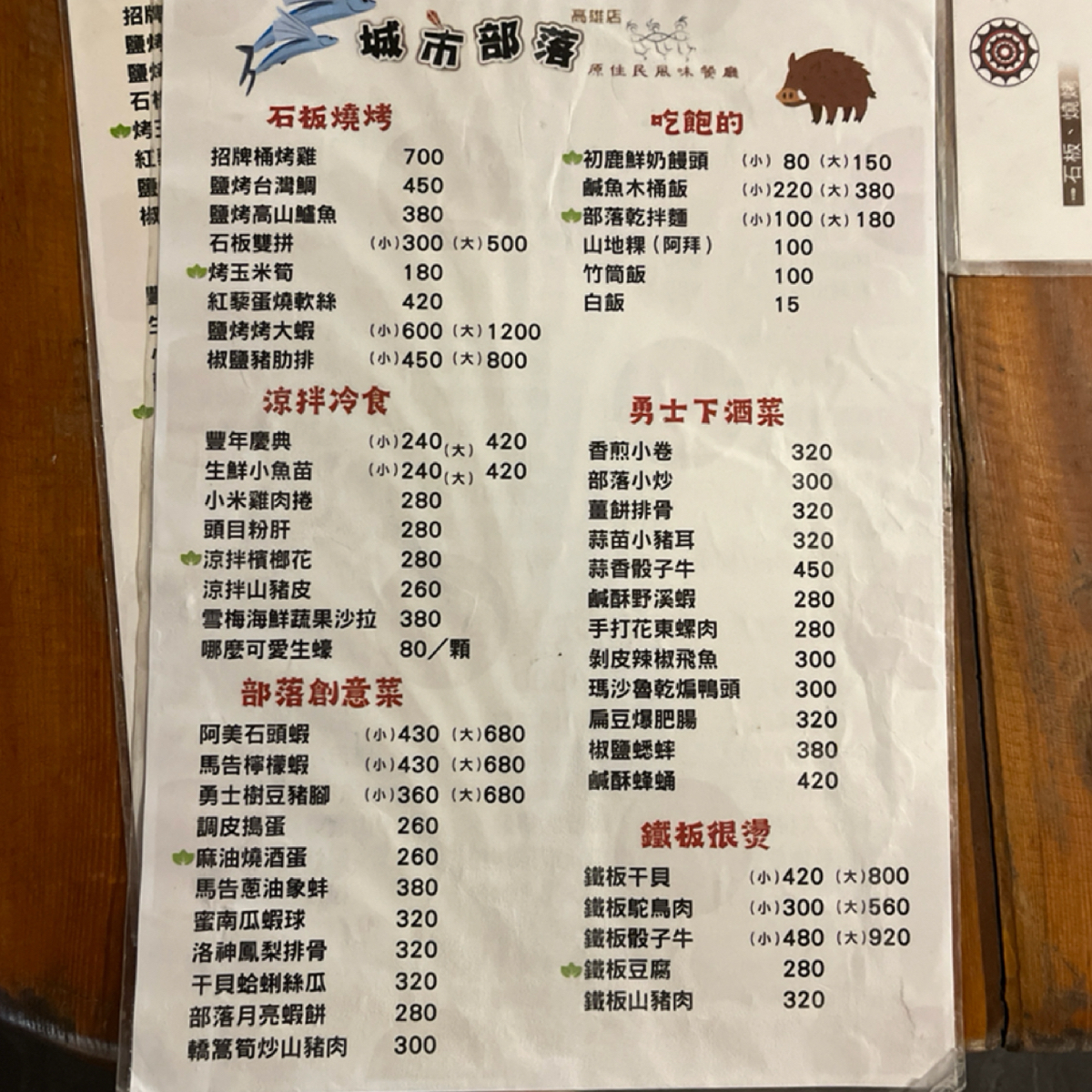 Menu image of 城市部落原住民風味餐廳 高雄店:  shot by Yan（吃飯打卡中）