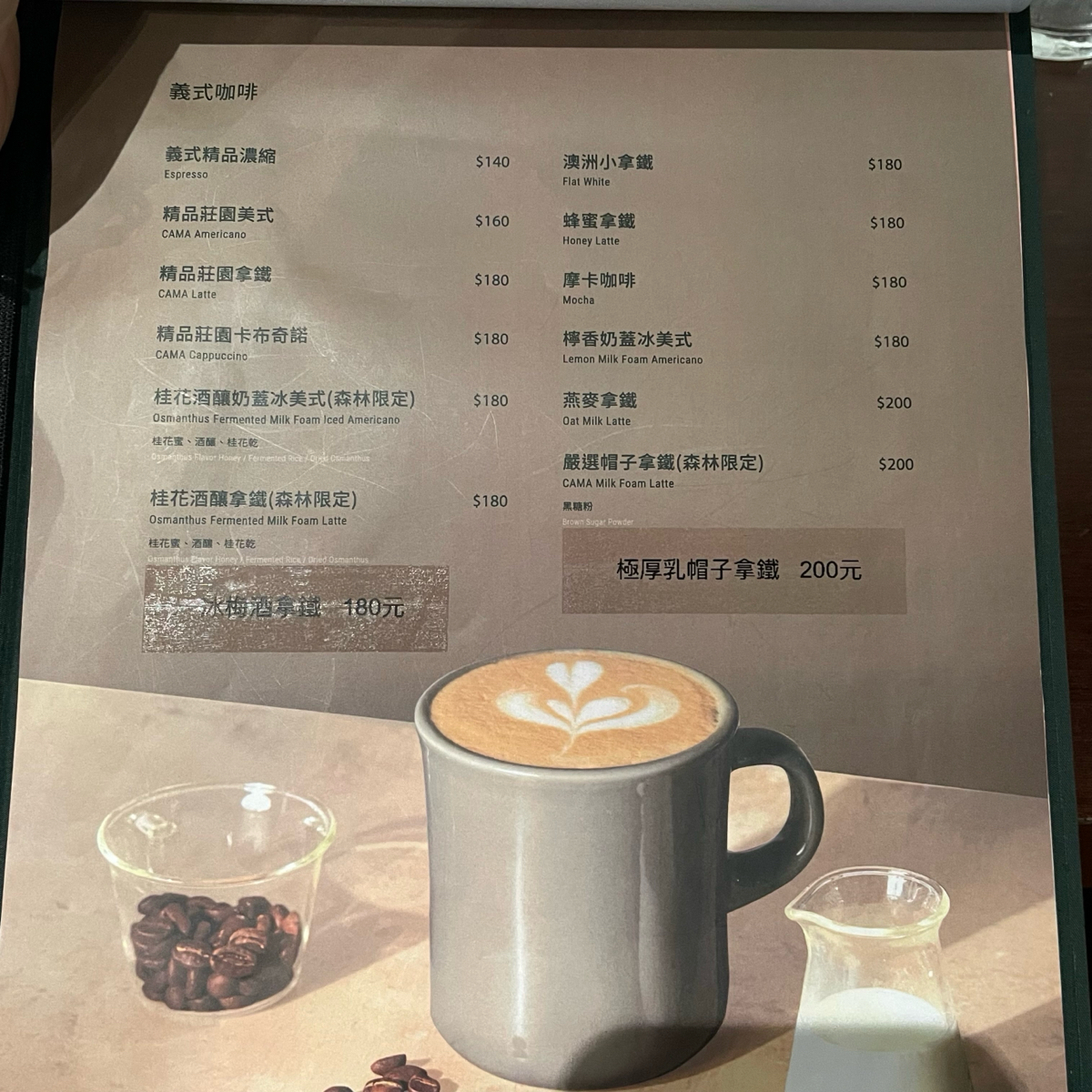 Menu image of CAMA COFFEE ROASTERS 豆留森林:  shot by 乃子過日子