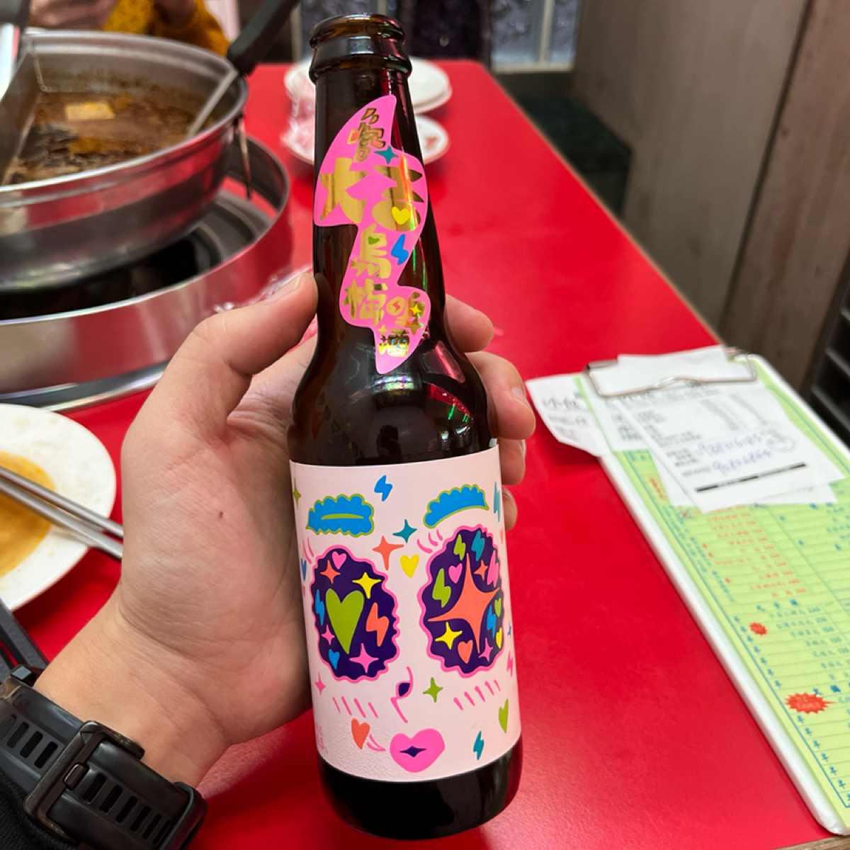 詹記麻辣火鍋 敦南店 的餐點圖片：只有在詹記看的烏梅汁啤酒 由阿官 拍攝