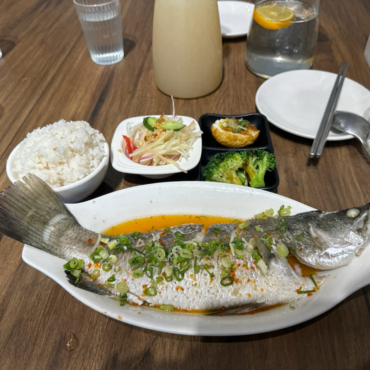 Meal image of 香茅廚房 Lemongrass Kitchen: 蒸鱸魚套餐 shot by 食、動、健康