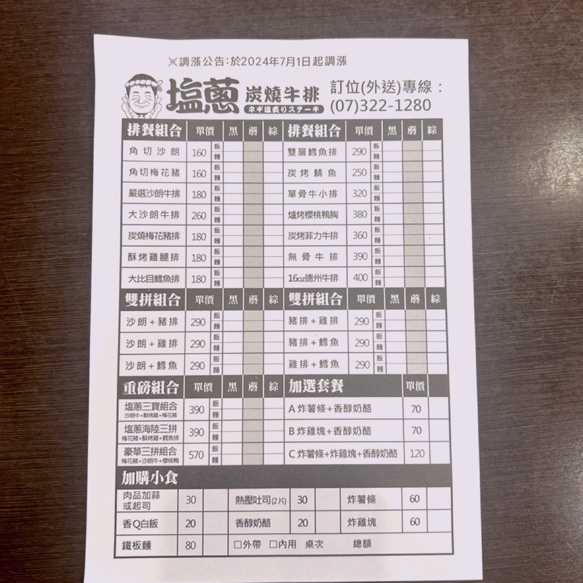 Menu image of 塩蔥炭燒牛排:  shot by Shiny