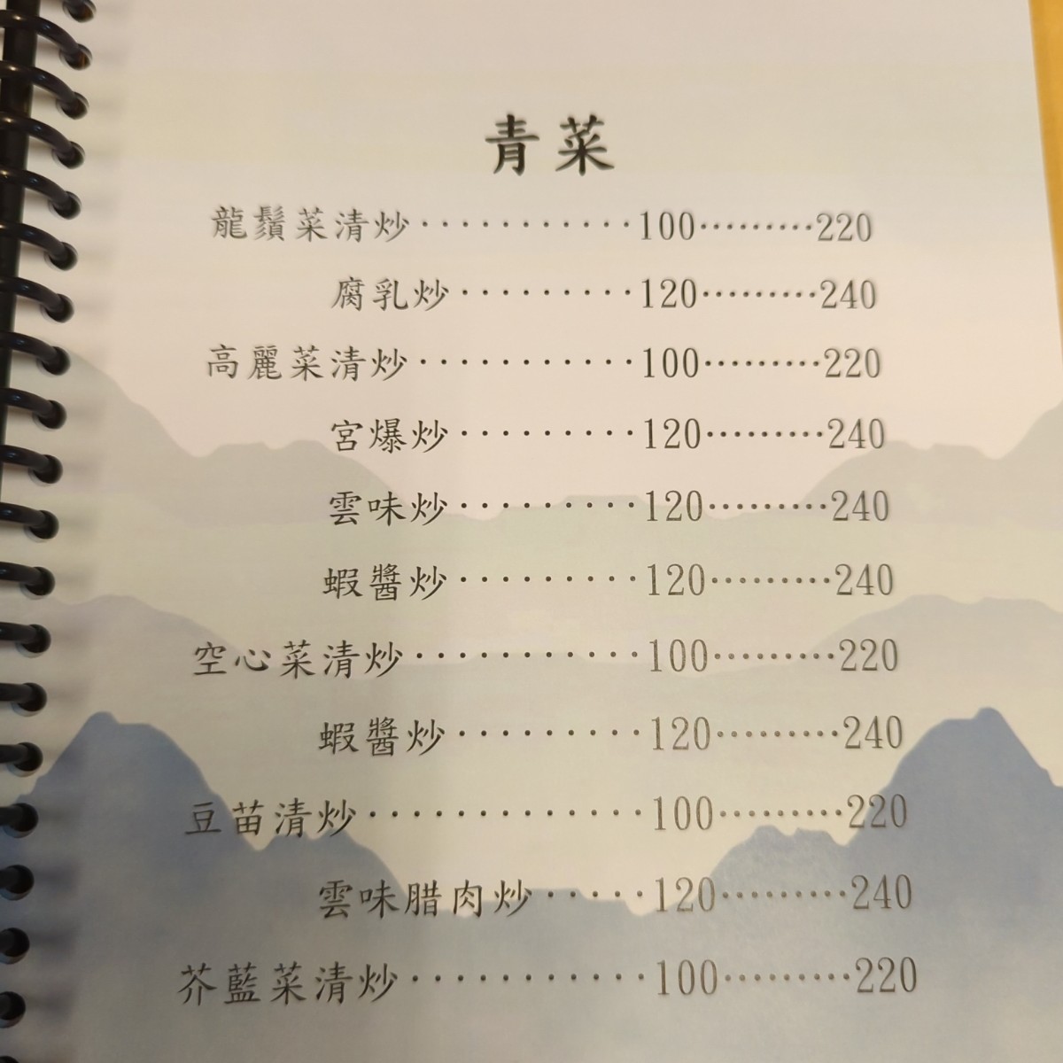 Menu image of 雲南小館:  shot by 美食玩很大