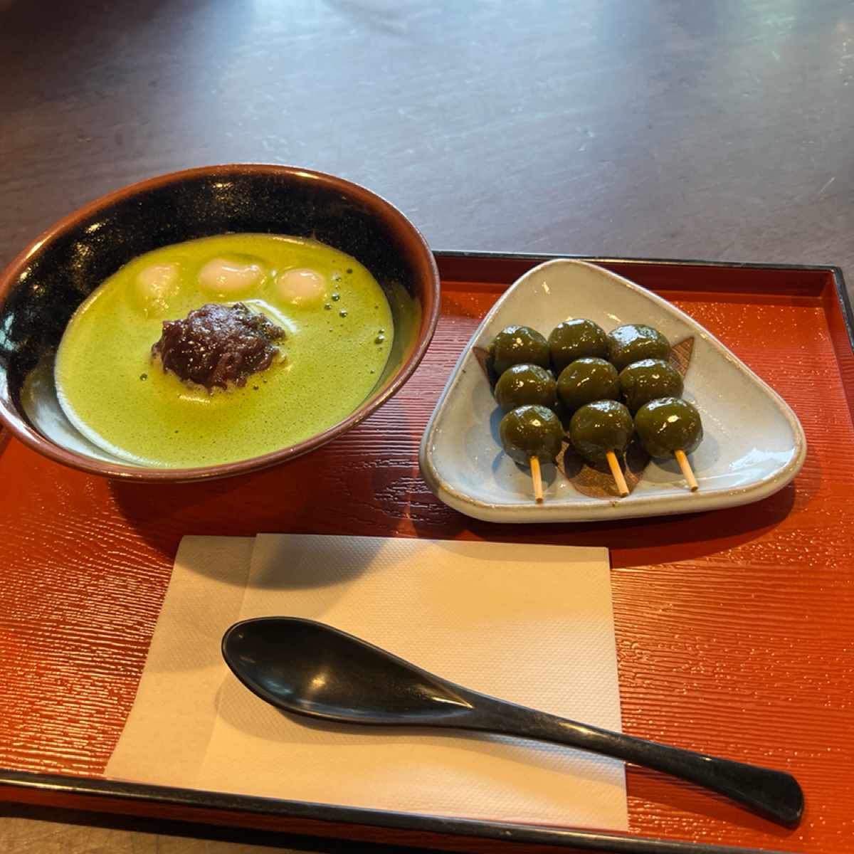 Meal image of 通圓本店: 抹茶糰子&amp;抹茶紅豆湯圓 shot by 七咪