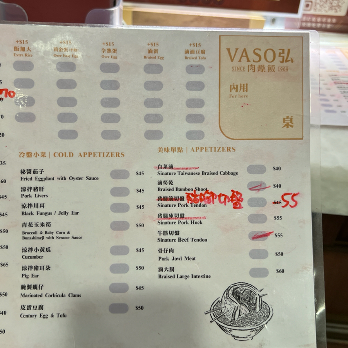 VASO弘肉燥飯舖 - 高雄肉燥飯 のメニューの写真： byLESTER 