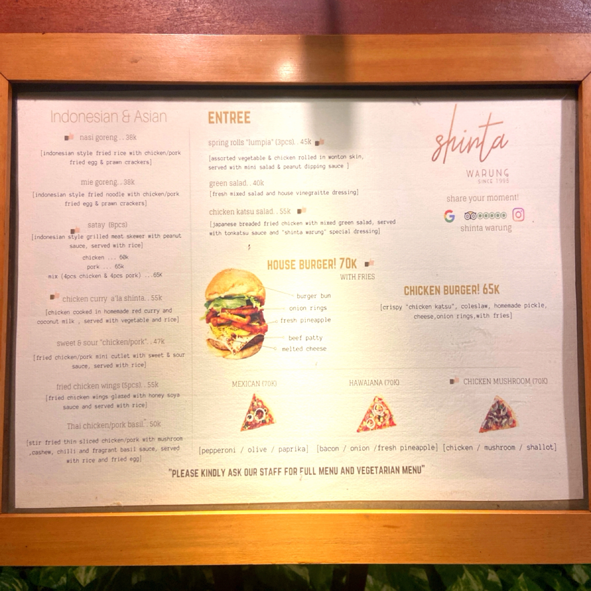 Menu image of Shinta Warung:  shot by 每個人都在找他的貓