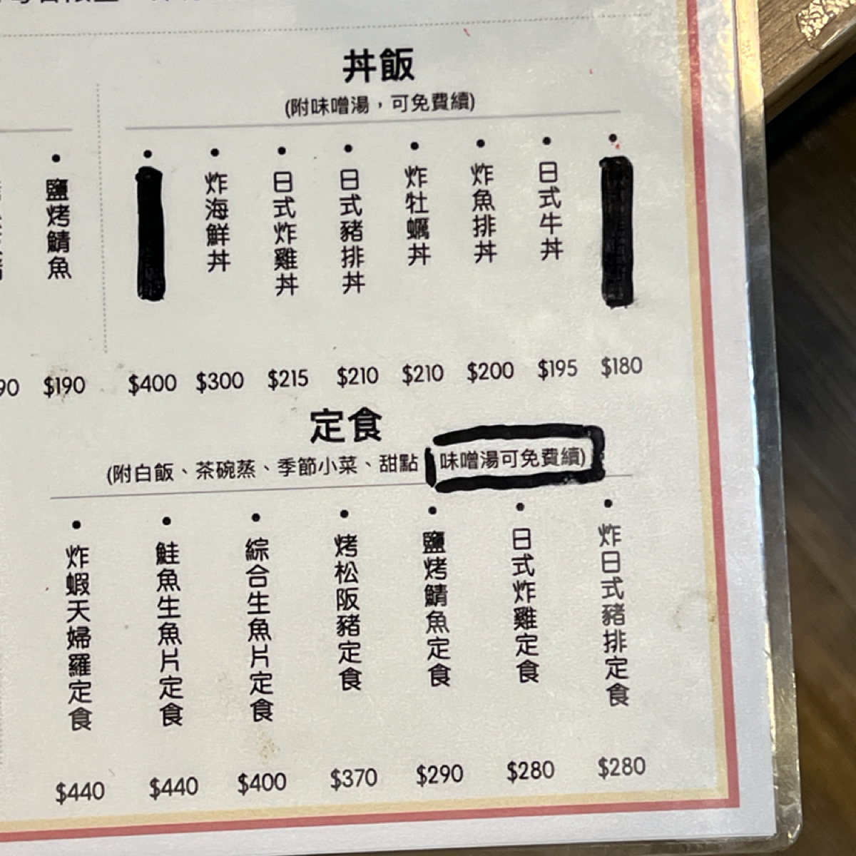 Menu image of 旨味手作日本料理:  shot by 七咪