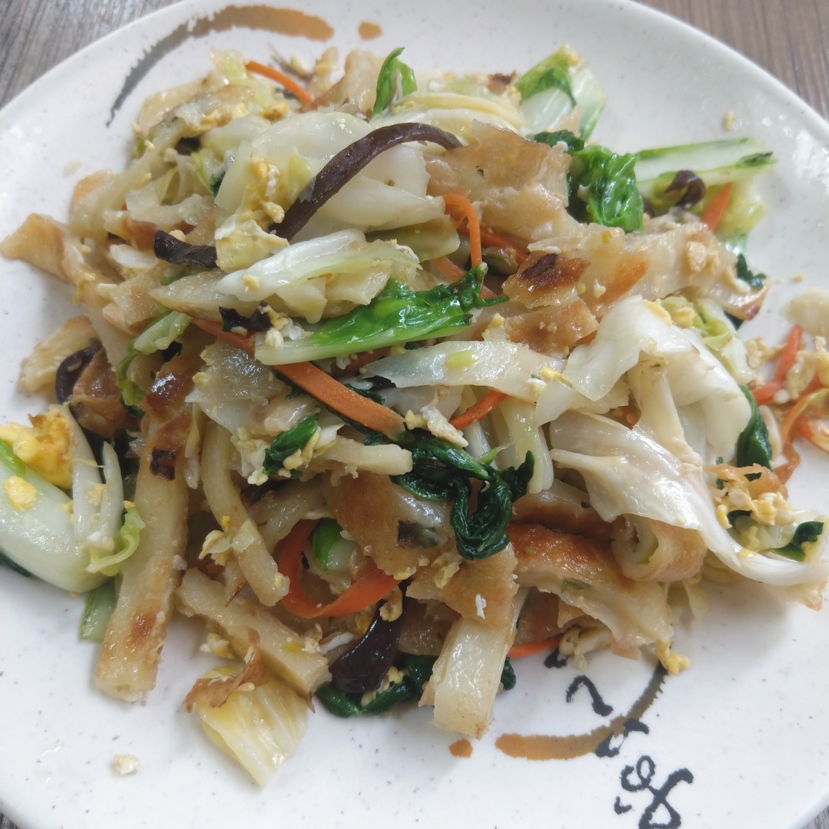 Meal image of 上富豐蘇杭湯包: 木須炒餅 $125
蔥油餅切絲炒青菜與木耳 類似炒飯的做法
炒餅很有嚼勁 口味還蠻不錯的 
但是帶點 shot by IN老師