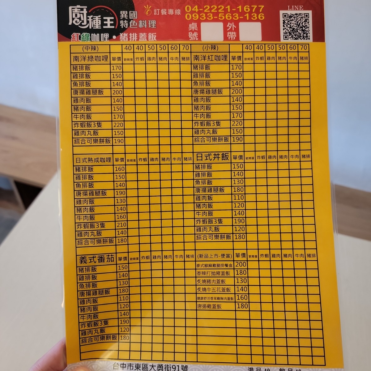 Menu image of 廚種王 台中大勇店:  shot by Leo