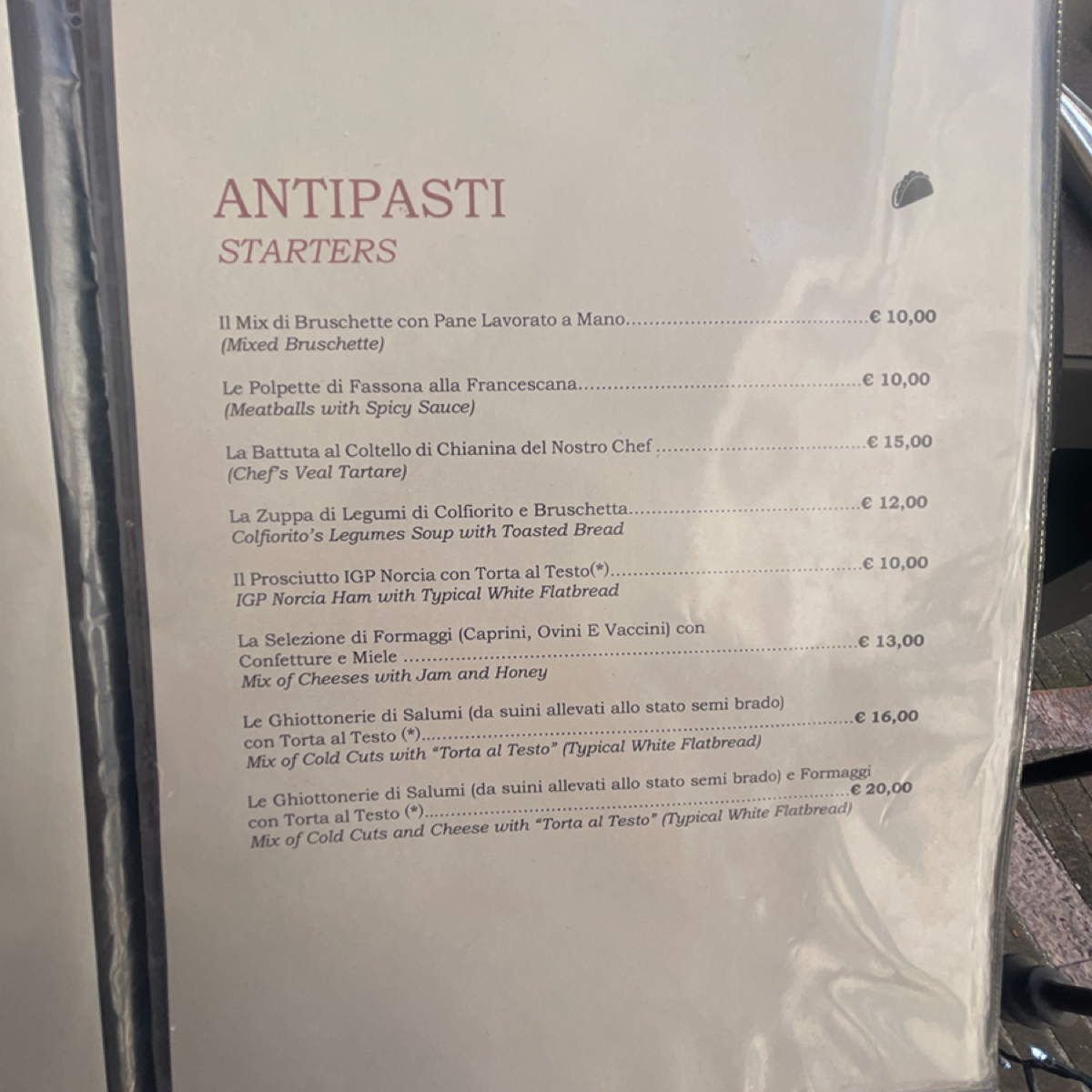 Menu image of La Fortezza Restaurant:  shot by 乃子過日子
