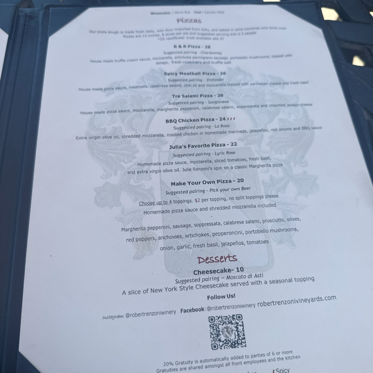 Menu image of Mama Rosa&#39;s Trattoria:  shot by DeniseWang