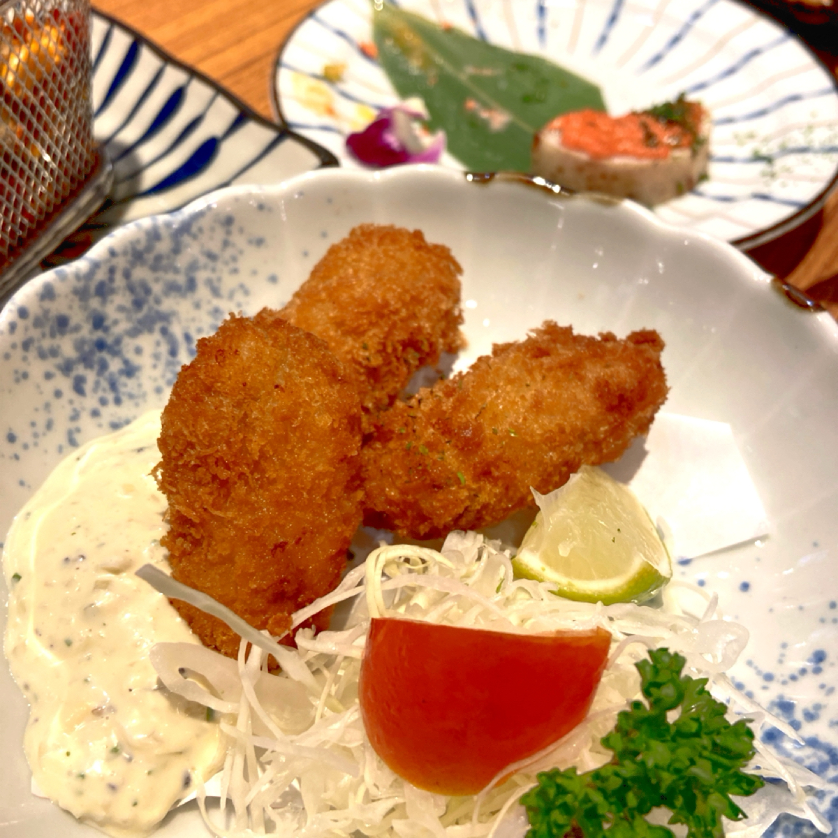 Meal image of 笑居樂食居酒屋小料理: 酥炸廣島牡蠣 $219
好吃歸好吃，但是一口73塊就沒了😂很空虛，個人覺得牡蠣還是生吃比較有感，變 shot by 每個人都在找他的貓