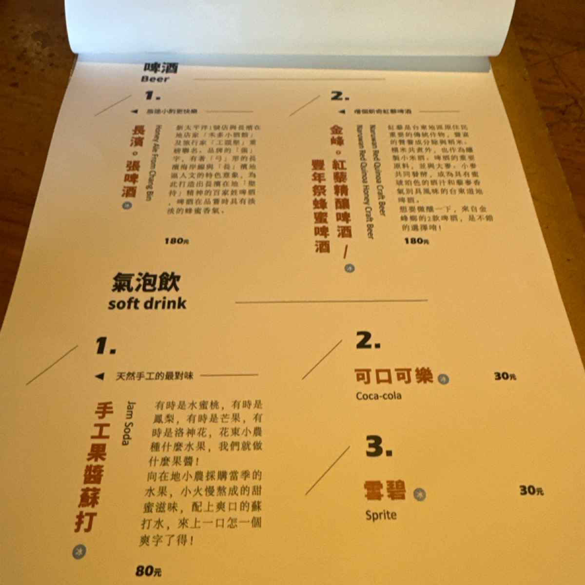 Menu image of 新太平洋1號店——奚卜蘭遊客中心: 飲品 shot by 食、動、健康