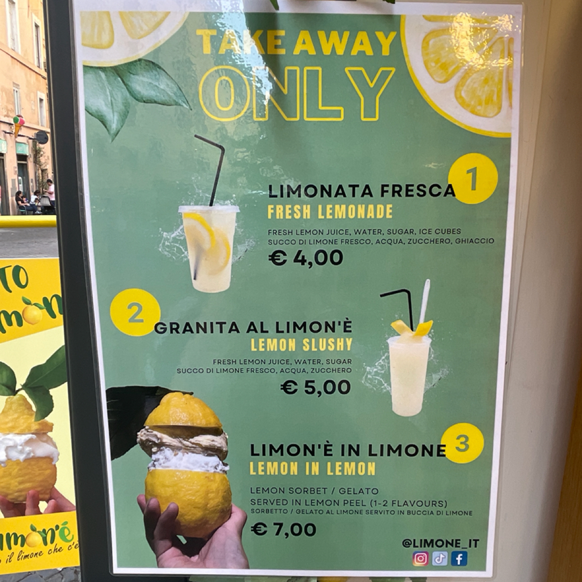 Menus of Limon'è on Fooday - Your Trusted Food Guide App